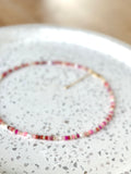 Indie Necklace - Colourful Bead Pearl and Gem Gold Chain