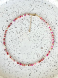 Indie Necklace - Colourful Bead Pearl and Gem Gold Chain