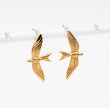 Swallow - Gold / Silver Earrings