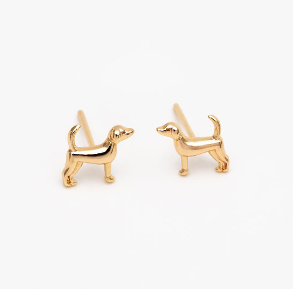 Pup Stud Gold / Silver Stud Earrings