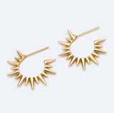 Shine Earring - Spikey Gold / Silver Huggie Hoop