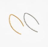 Riley Earring - Hammered Gold / Silver Thread Earring
