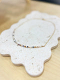 Ariel Pearl Bib Chain- Gold Layering Necklace