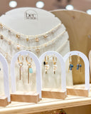 Ella Charm Hoop - Pearl Gold Convertible Hoop Earring