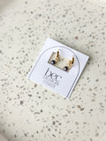 Bre Hoop - Pearl Gold Hoop Earrings