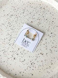 Bre Hoop - Pearl Gold Hoop Earrings