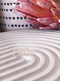 Ring Stud Earrings - Gold / Silver Earrings