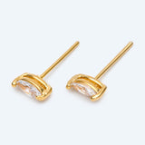 Marquise Cubic Zirconia Stud Gold / Silver Stud Earrings
