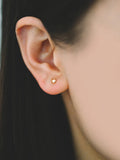 Mini Heart Stud Gold / Silver Stud Earrings
