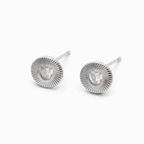 Cupid Heart Stud Gold / Silver Stud Earrings
