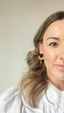 Frida Fan Drop - Hand Painted Acrylic Earrings